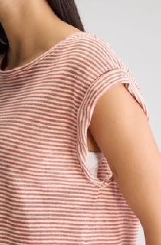 VLYN STRIPED T-SHIRT (25-1-VLYN T-SHIRT) - Pastine - Aartselaar