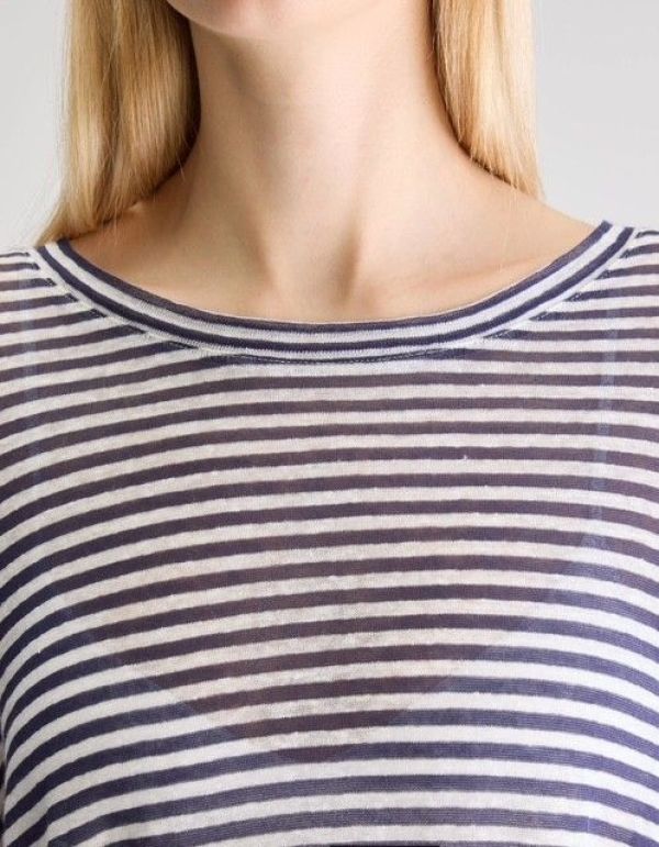 VYDEL STRIPED T-SHIRT (25-1-VYDEL T-SHIRT) - Pastine - Aartselaar