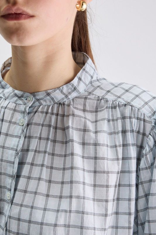 CHERRY CHECK BLOUSE (26-1-CHERRY CHECK BLOUSE) - Pastine - Aartselaar