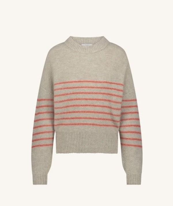 SONNY STRIPE PULLOVER (24-2-SONNY STRIPE PULLOVER) - Pastine - Aartselaar