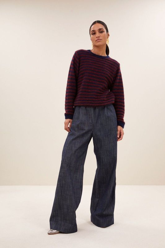 GWEN THIN STRIPE PULLOVER (25-2-GWEN THIN STRIPE PULL) - Pastine - Aartselaar