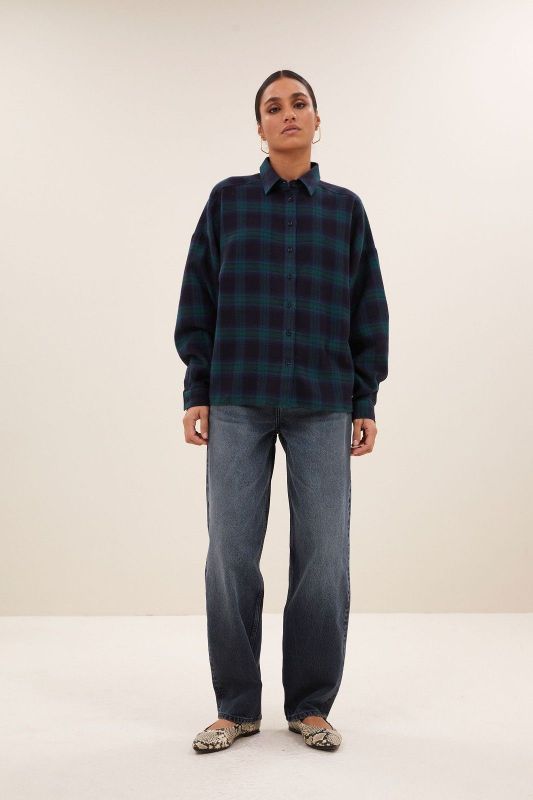 JADA CHECK BLOUSE (25-2-JADA CHECK BLOUSE) - Pastine - Aartselaar