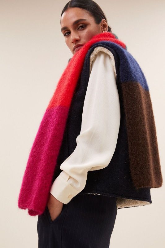 LEAH STRIPED SCARF (25-2-LEAH STRIPED SCARF) - Pastine - Aartselaar