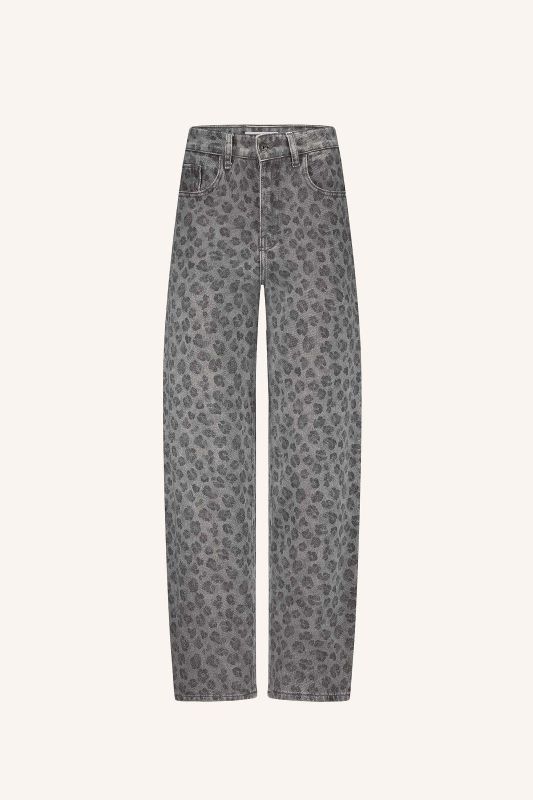 LEW GREY CHEETAH PANTS (25-2-LEW GREY CHEETAH PANTS) - Pastine - Aartselaar