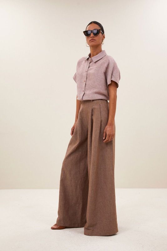 BARLEY GLOSS BLOUSE (26-1-BARLEY GLOSS BLOUSE) - Pastine - Aartselaar