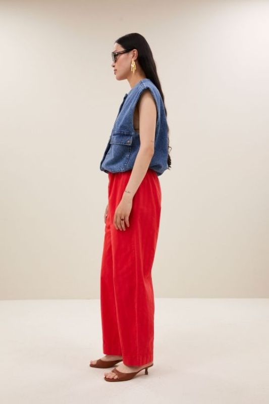 MAGGIE DENIM SLEEVELESS (26-1-MAGGIE DENIM SLEEVELESS) - Pastine - Aartselaar