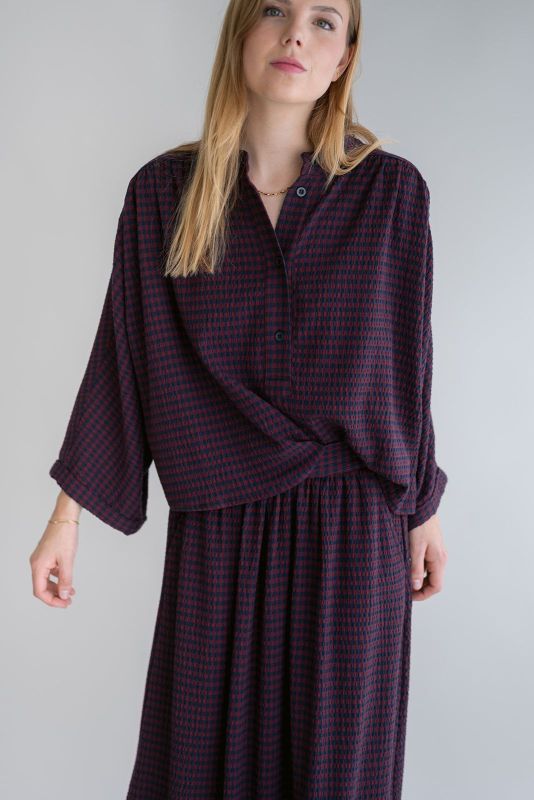 MAYA BLOUSE CHECK (25-2-MAYA BLOUSE CHECK) - Pastine - Aartselaar