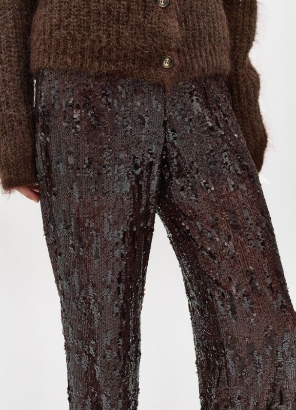 KANITA SEQUIN PANTS (24-2-KANITA SEQUIN PANTS) - Pastine - Aartselaar