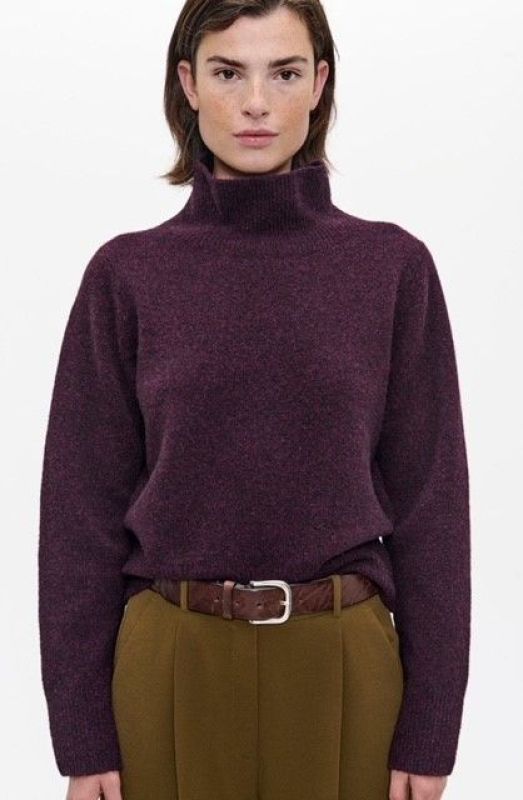 WOOL FUNNEL NECK (24-2-U03-1024 856) - Pastine - Aartselaar