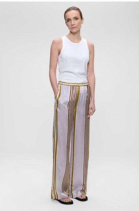 SILK STRIPE LOLA PANTS (25-1-V05-1026 SILK STRIPE LOLA) - Pastine - Aartselaar