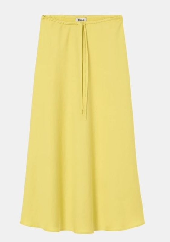 WASHED SATIN SKIRT (25-1-V07-1003 WASHED SATIN ) - Pastine - Aartselaar