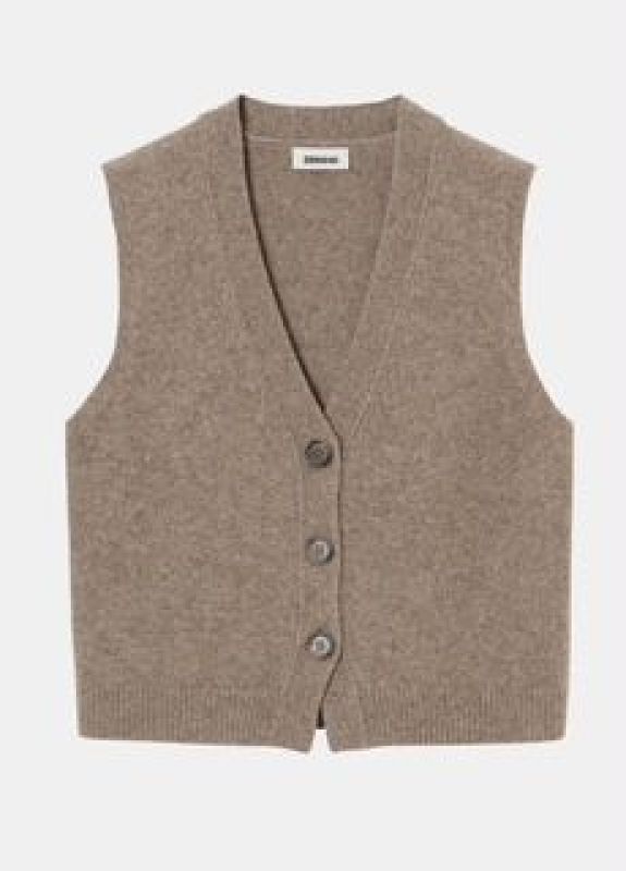 YAK MERINO SLEEVELESS VEST (25-2-W03-2039 YAK MERINO ) - Pastine - Aartselaar