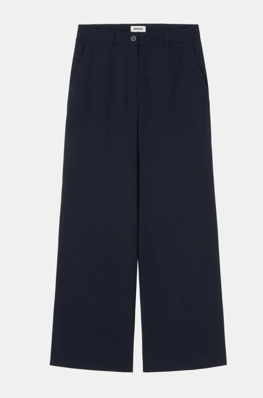 JAP CREPE WIDE LEG PANTS (25-2-W05-1005 JAP CREPE ) - Pastine - Aartselaar