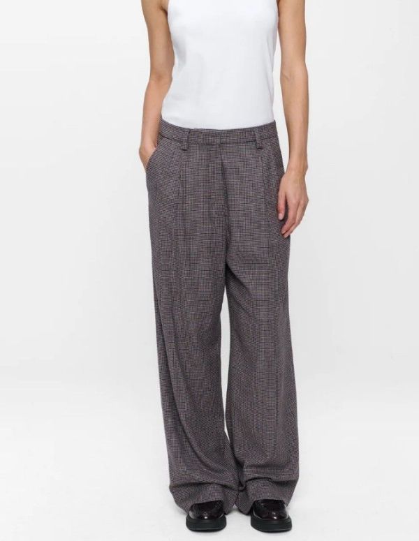 MINI CHECK KAYNE PANTS (25-2-W05-1026 MINI CHECK KAY) - Pastine - Aartselaar