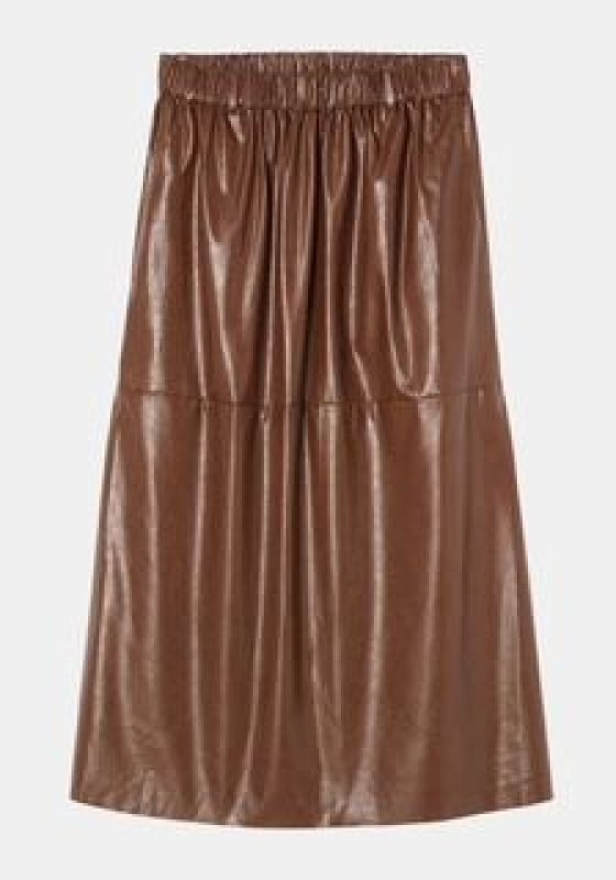 FAUX LEATHER SKIRT (25-2-W07-1014-FAUX LTH SKIRT) - Pastine - Aartselaar