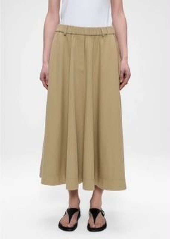 COTTON TWILL LONG SKIRT (26-1-COTTON TWILL LONG SKIRT) - Pastine - Aartselaar