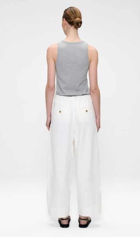 COTTON TWILL ZORA PANTS (26-1-COTTON TWILL ZORA PANT) - Pastine - Aartselaar