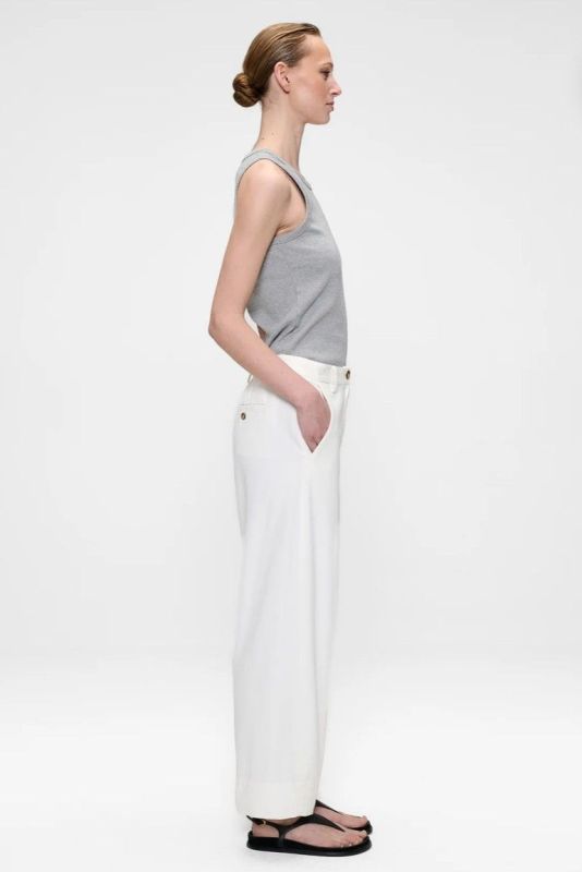 COTTON TWILL ZORA PANTS (26-1-COTTON TWILL ZORA PANT) - Pastine - Aartselaar